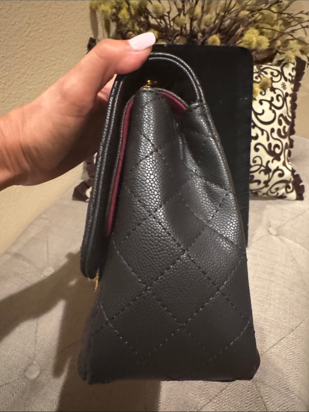 Chanel Classic Black Quilted Caviar leather Jumbo Size - Picture 6 of 16